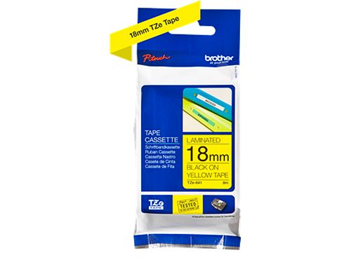 Fita brother tze-641 amarelo-preto 18mm , Brother , 90730 , 4977766686716